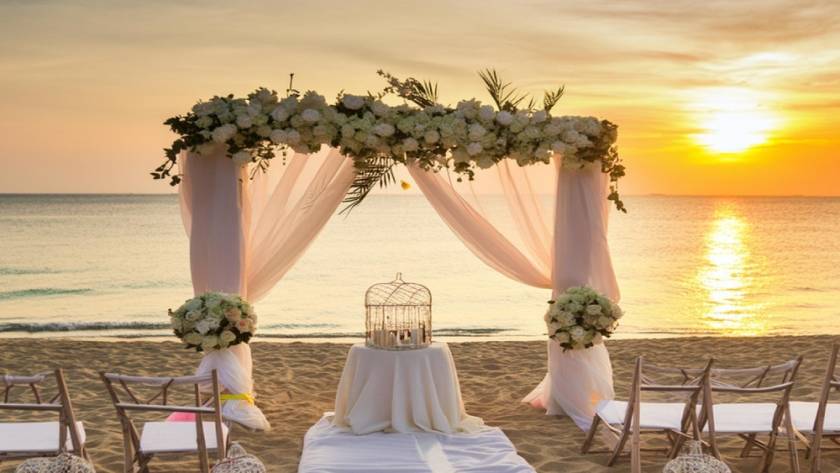 beach wedding decoration